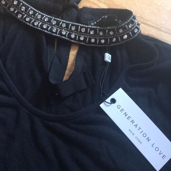 Generation love rhinestone choker top - Picture 3 of 7